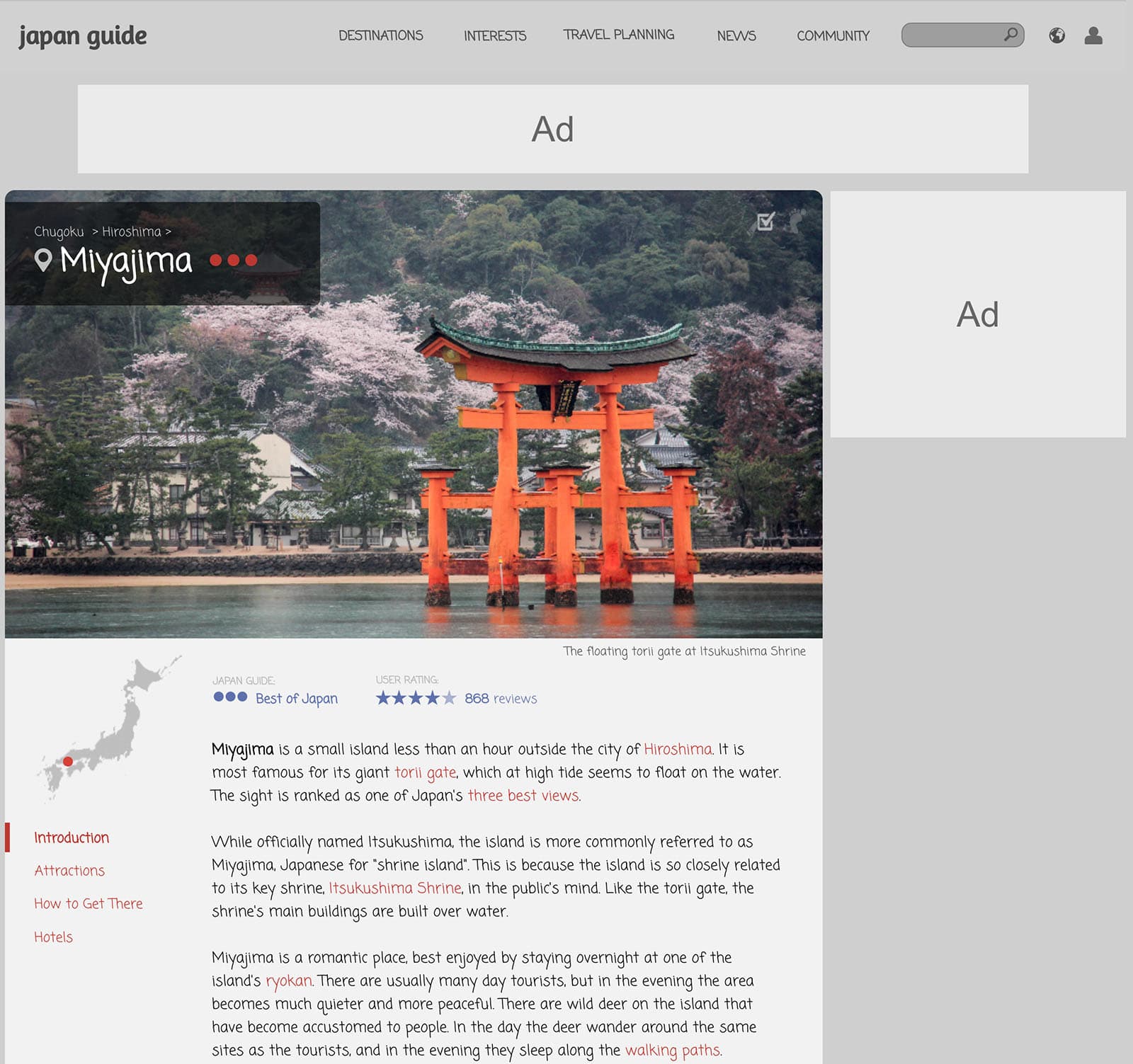 Miyajima page design idea