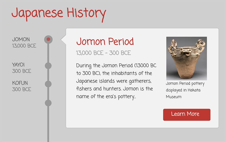Japanese History” timeline design idea